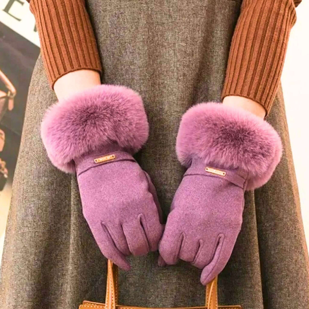 Molvana - CozyFur Touch Gloves - 14:193#Black