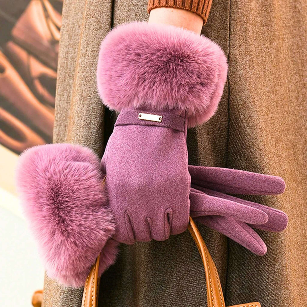 Molvana - CozyFur Touch Gloves - 14:496#Purple