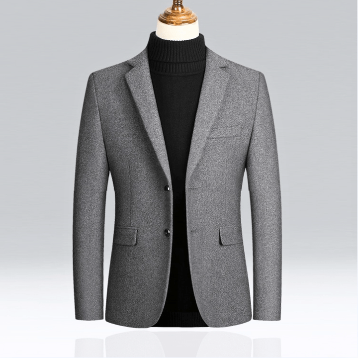 Molvana - Prestige Tailored Wool Blazer - 14:771#Gray;5:4183#XXXL 80 - 90 KG