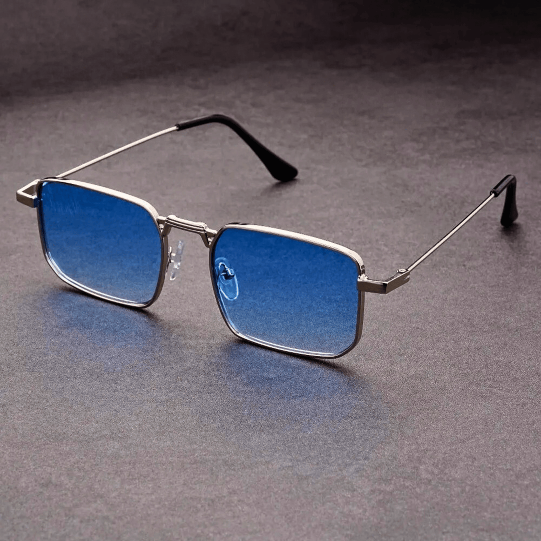 Molvana - Aurelian Rectangular Shades - 73:173#Blue