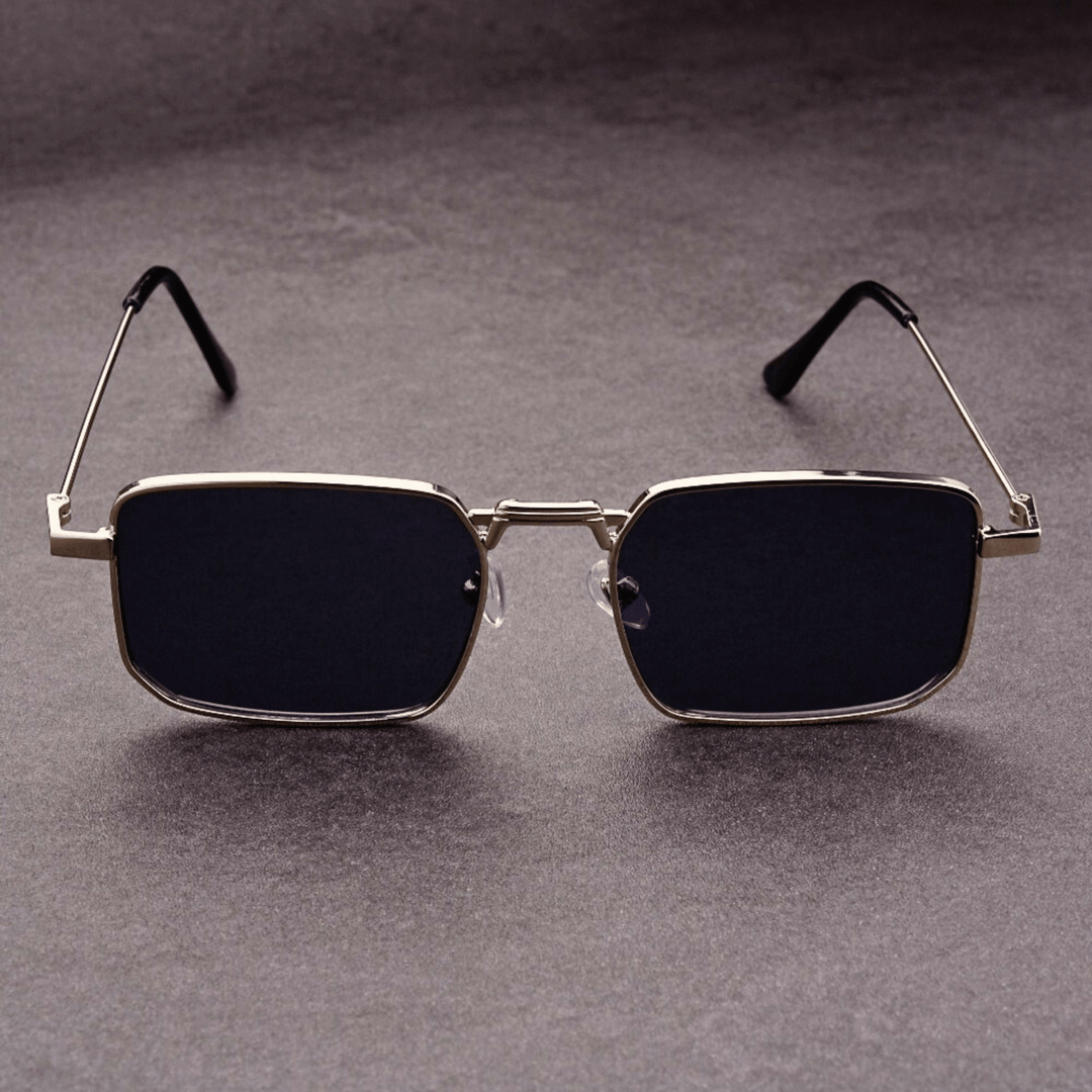 Molvana - Aurelian Rectangular Shades - 73:350853#Silver Black