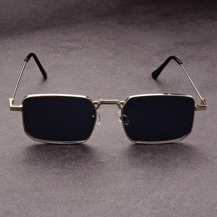 Molvana - Aurelian Rectangular Shades - 73:350853#Silver Black