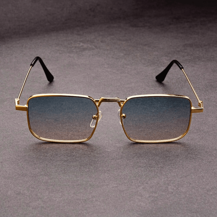 Molvana - Aurelian Rectangular Shades - 73:365458#Gray Golden