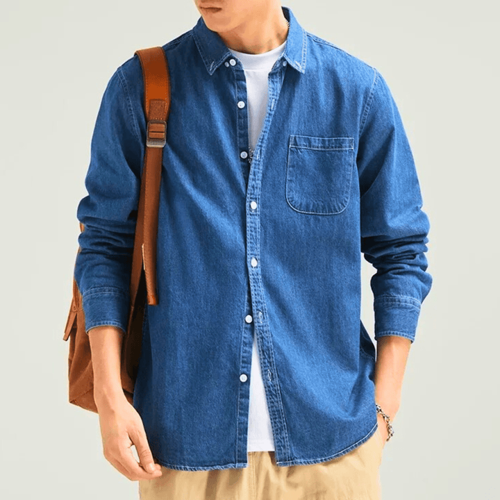 Molvana - Aureno Denim Shirt - 14:173#Dark Blue;5:361386#Asia M (52 - 58kg)