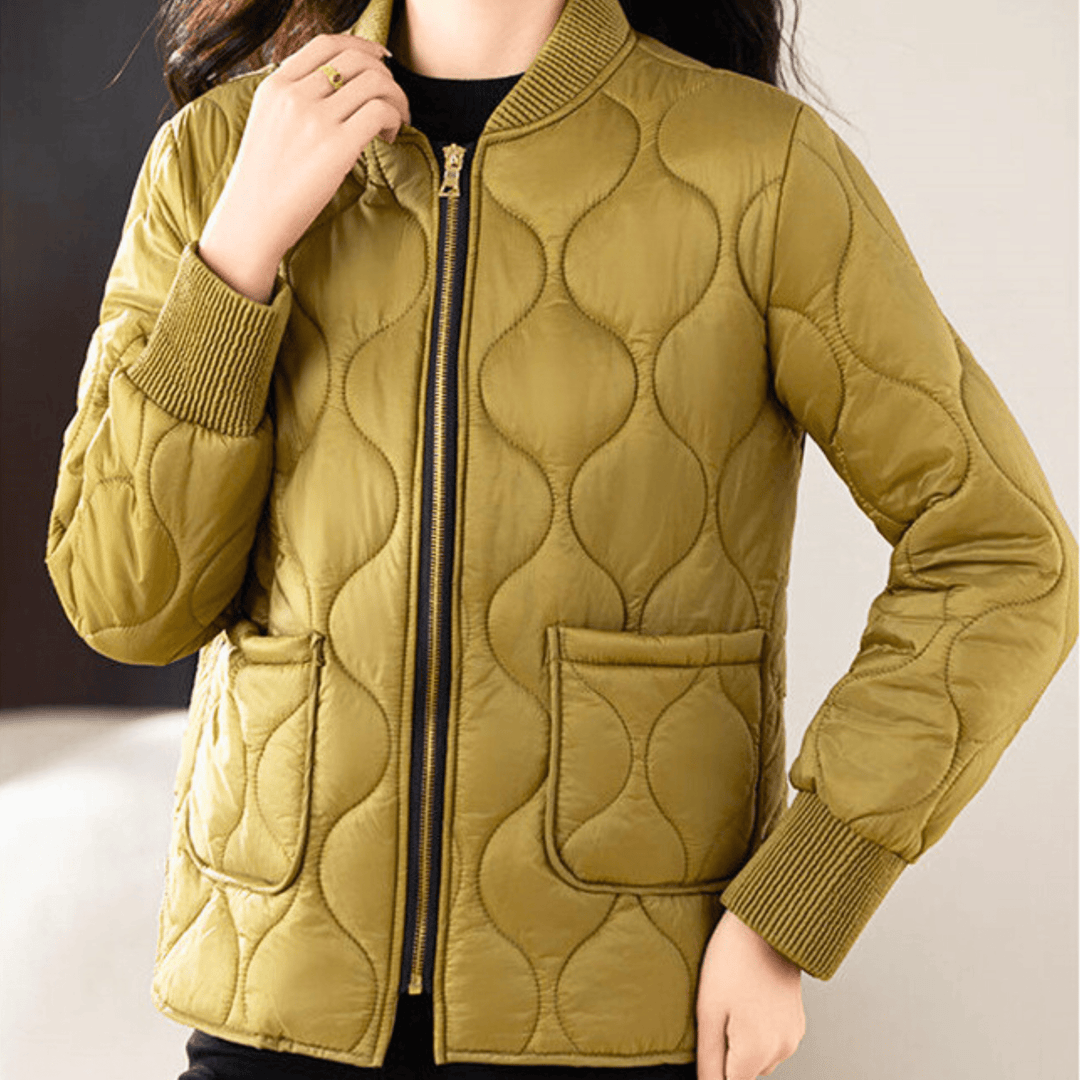 Molvana - Velours Down Jacket - 14:365458#yellow;5:4183
