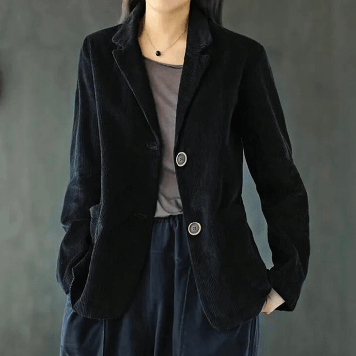 Molvana - VivaBelle Corduroy Blazer - 14:193#black;5:100014064