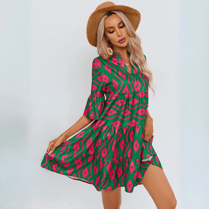 Molvana - VivaBelle Floral Flare Dress - 14:771#1;5:100014064
