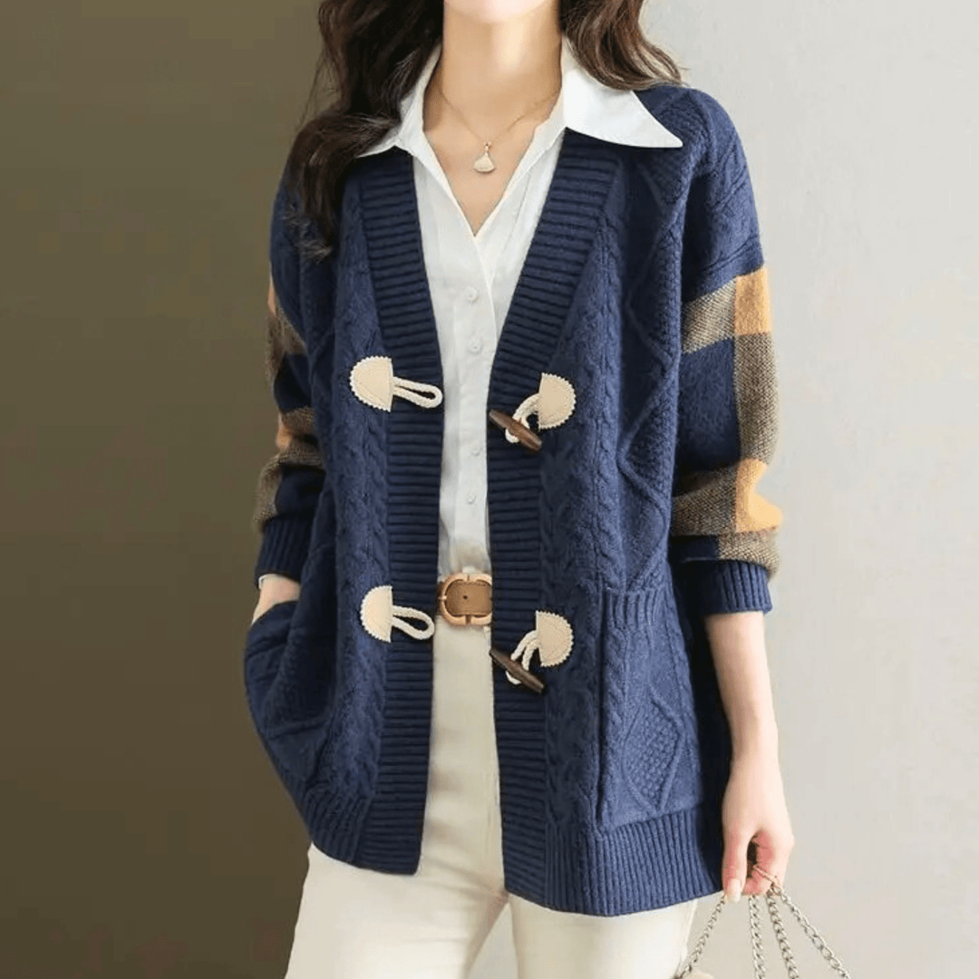 Molvana - VivaBelle Mid - Long Cardigan - 14:201800840#navy blue;5:4183