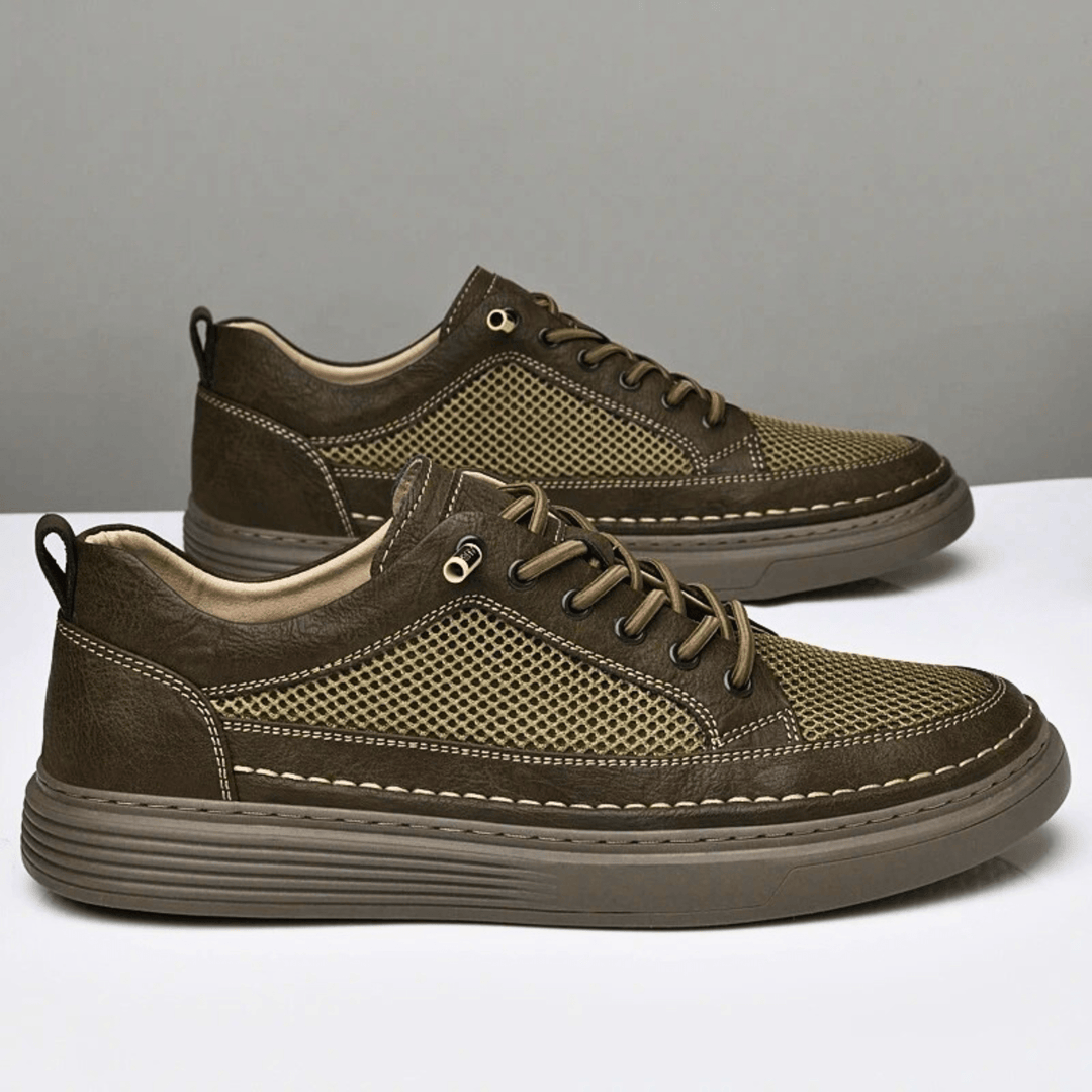 Nortvale - AirMesh Genuine Leather Sneakers - 14:200001438;200000124:200000334