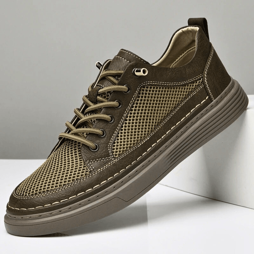 Nortvale - AirMesh Genuine Leather Sneakers - 14:200001438;200000124:200000334
