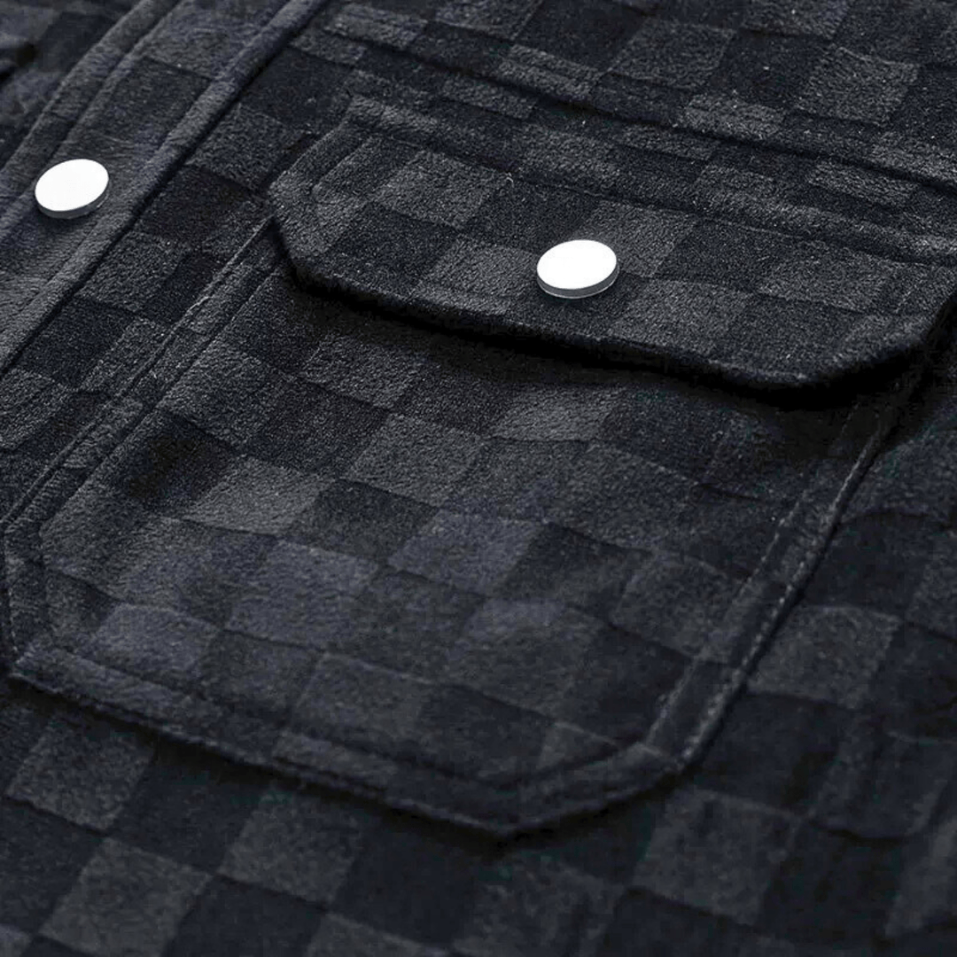 Nortvale - Argento Plaid Suede Jacket - 14:193#black;5:361386#M(50 to 58kg)