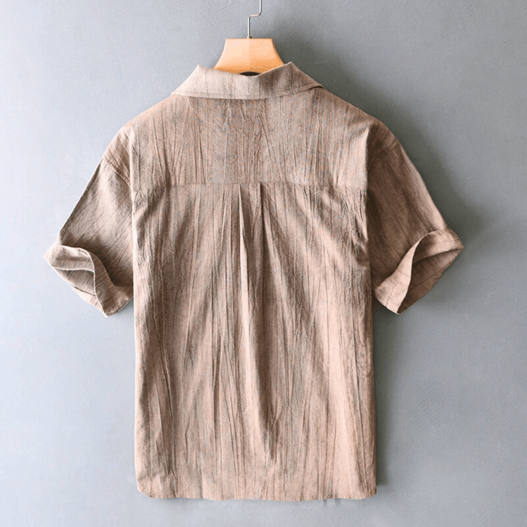 Nortvale - Aurelian Cotton Linen Shirt - 14:771#Coffee;5:361386#Asian M (50 - 60 KG)