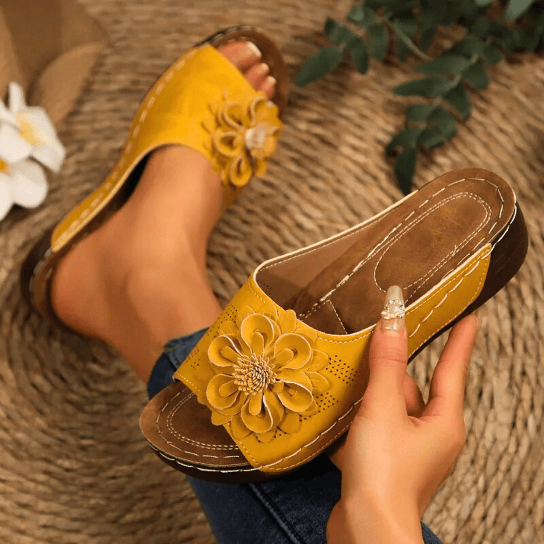 Nortvale - Blossom Wedge Sandals - 14:10#Red;200000124:100010482