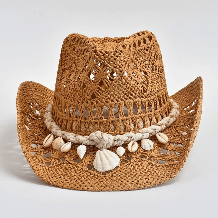 Nortvale - Boho Seashell Straw Hat - 14:200001438;5:200003528