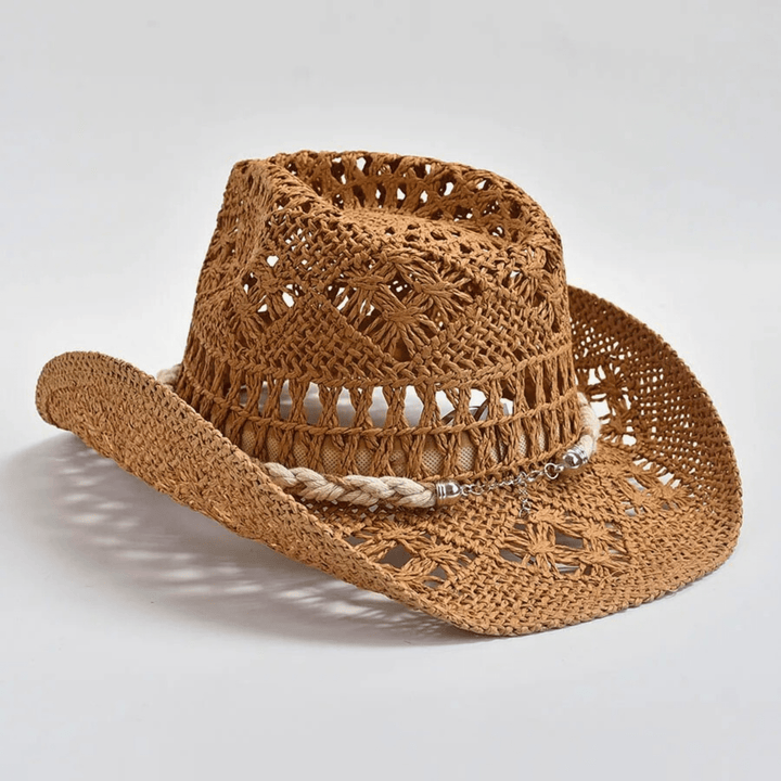 Nortvale - Boho Seashell Straw Hat - 14:200001438;5:200003528