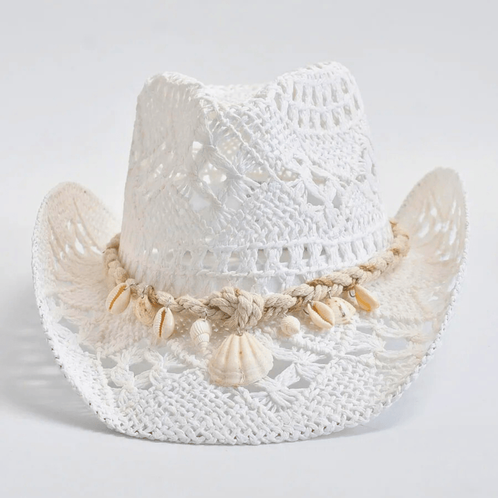 Nortvale - Boho Seashell Straw Hat - 14:29;5:200003528