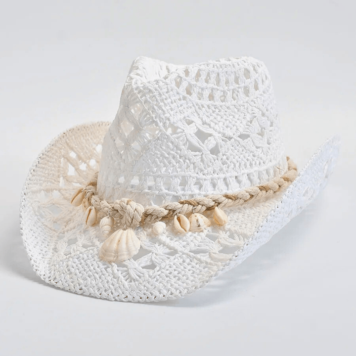 Nortvale - Boho Seashell Straw Hat - 14:29;5:200003528