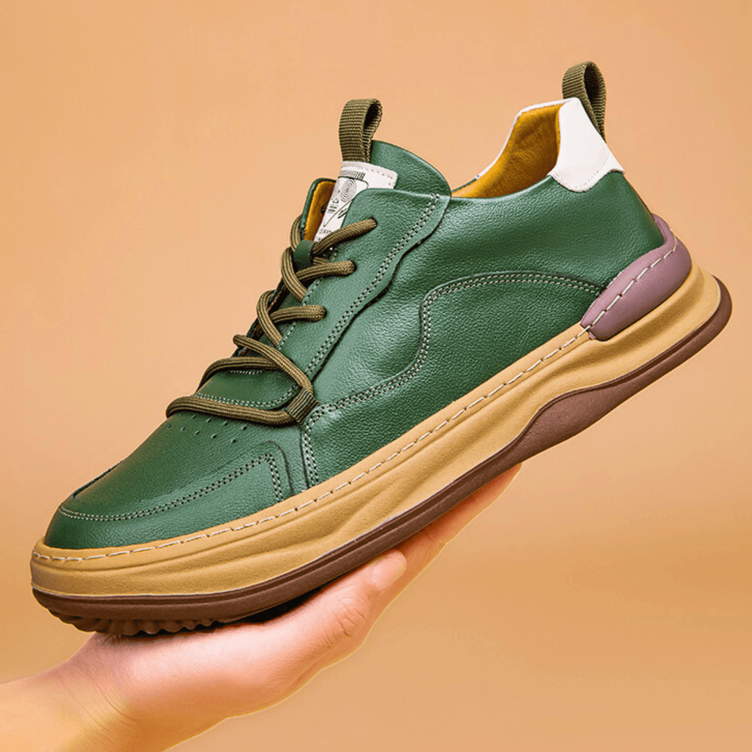 Nortvale - Breeze Genuine Leather Sneakers - 14:193#Black 2303 Hollow;200000124:200000898