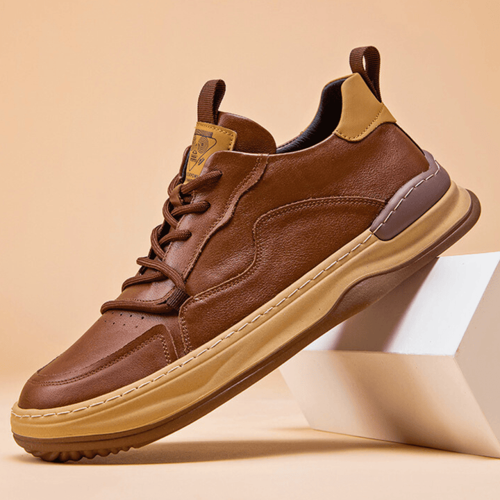 Nortvale - Breeze Genuine Leather Sneakers - 14:29#Black 2303 four seasons;200000124:200000898