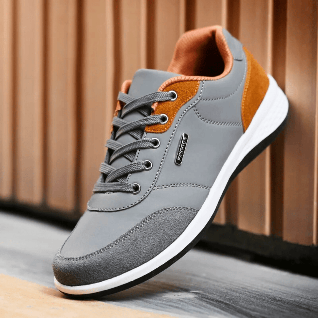 Nortvale - Casual Comfort Leather Sneakers - 14:173#Khaki;200000124:200000364