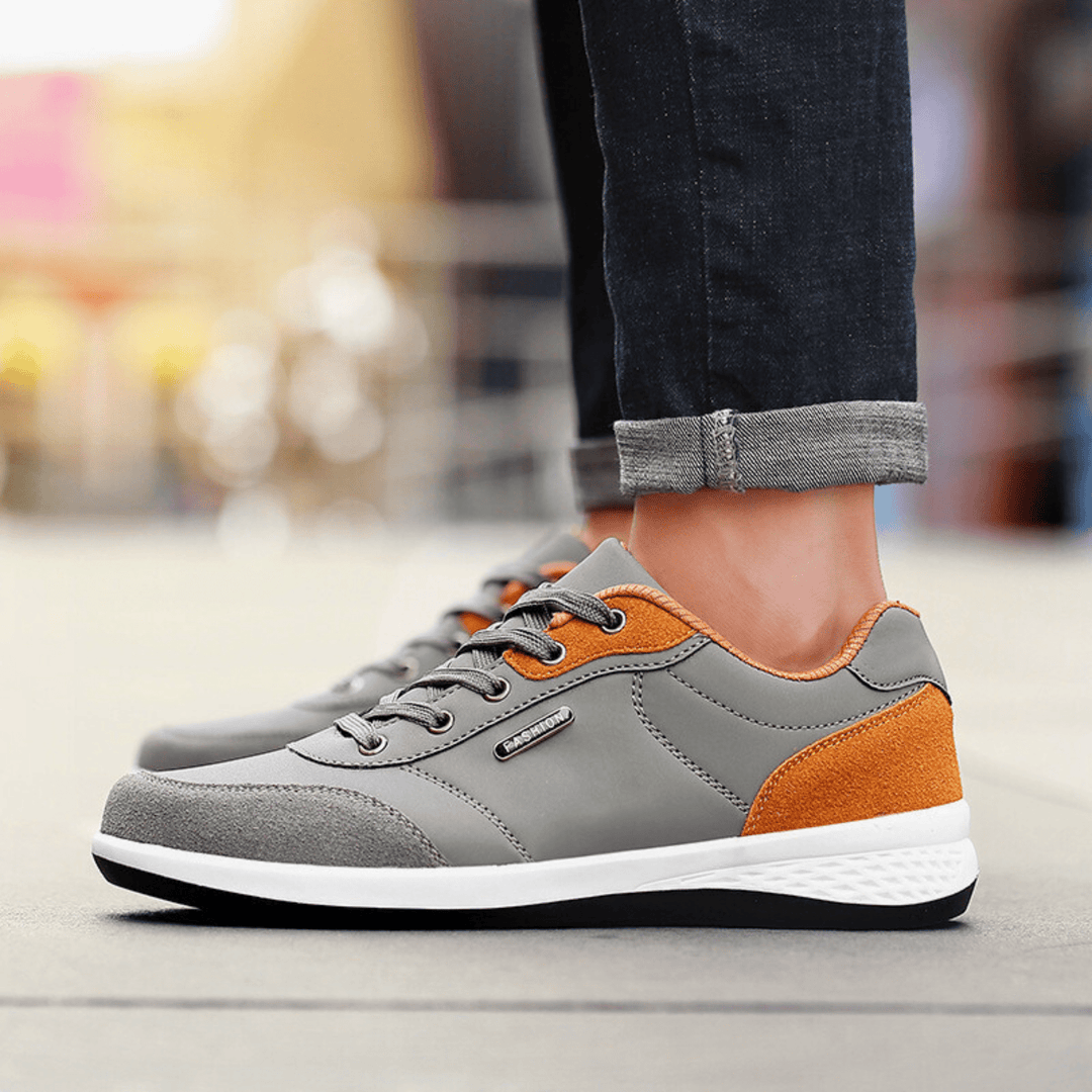Nortvale - Casual Comfort Leather Sneakers - 14:173#Khaki;200000124:200000364