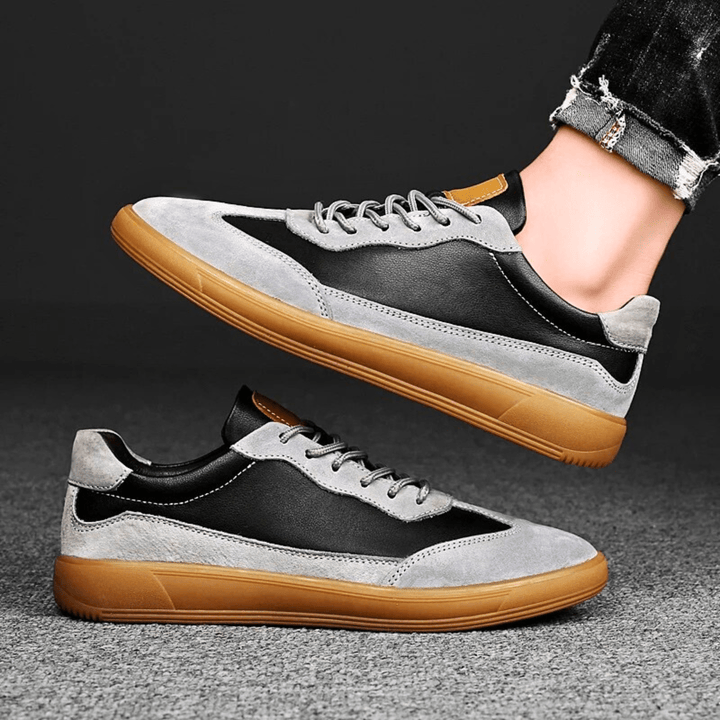 Nortvale - Casual Genuine Leather Sneakers - 14:193#Black;200000124:100010482