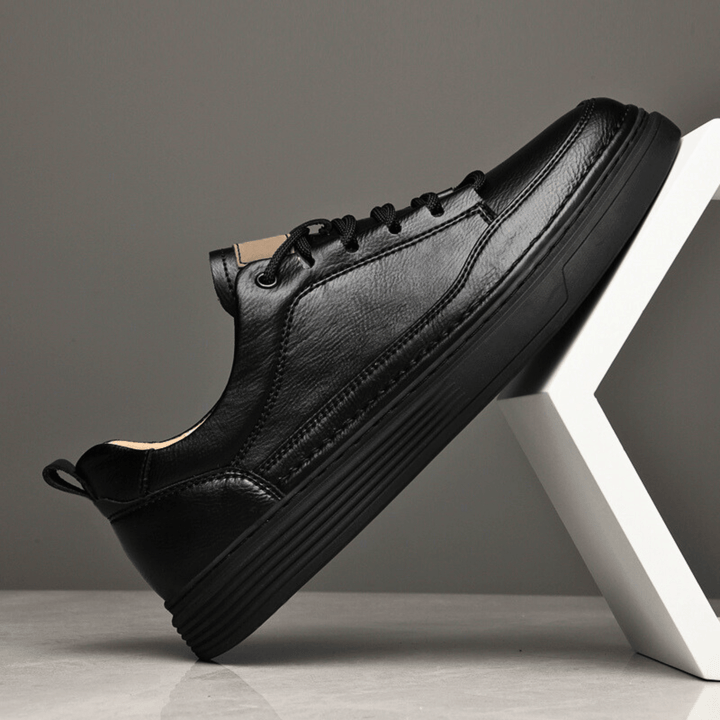 Nortvale - Classic Genuine Leather Sneakers - 14:193#Black1;200000124:200000334