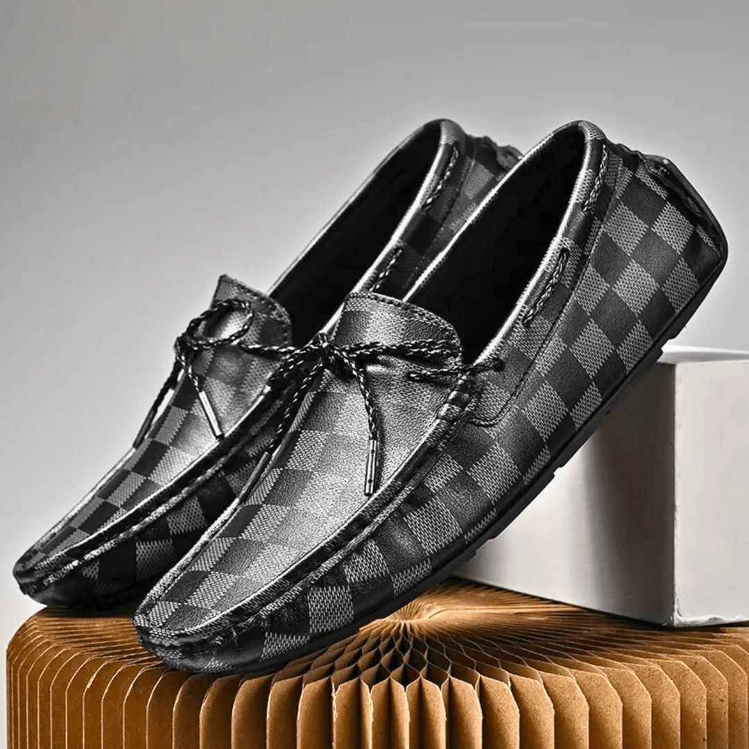Nortvale - Classic Plaid Driving Loafers - 14:193#Black - 8869;200000124:200000898