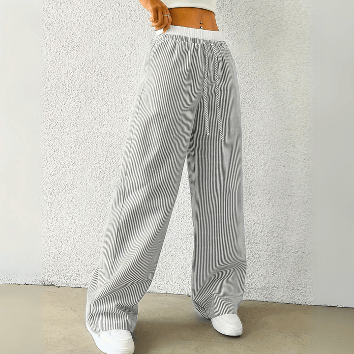Nortvale - Coastal Striped Wide - Leg Pants - 000000000