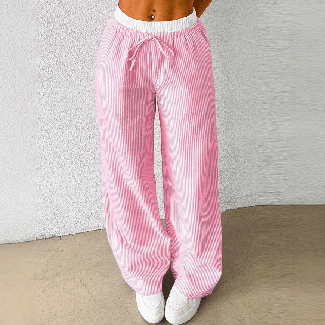 Nortvale - Coastal Striped Wide - Leg Pants - 000000000