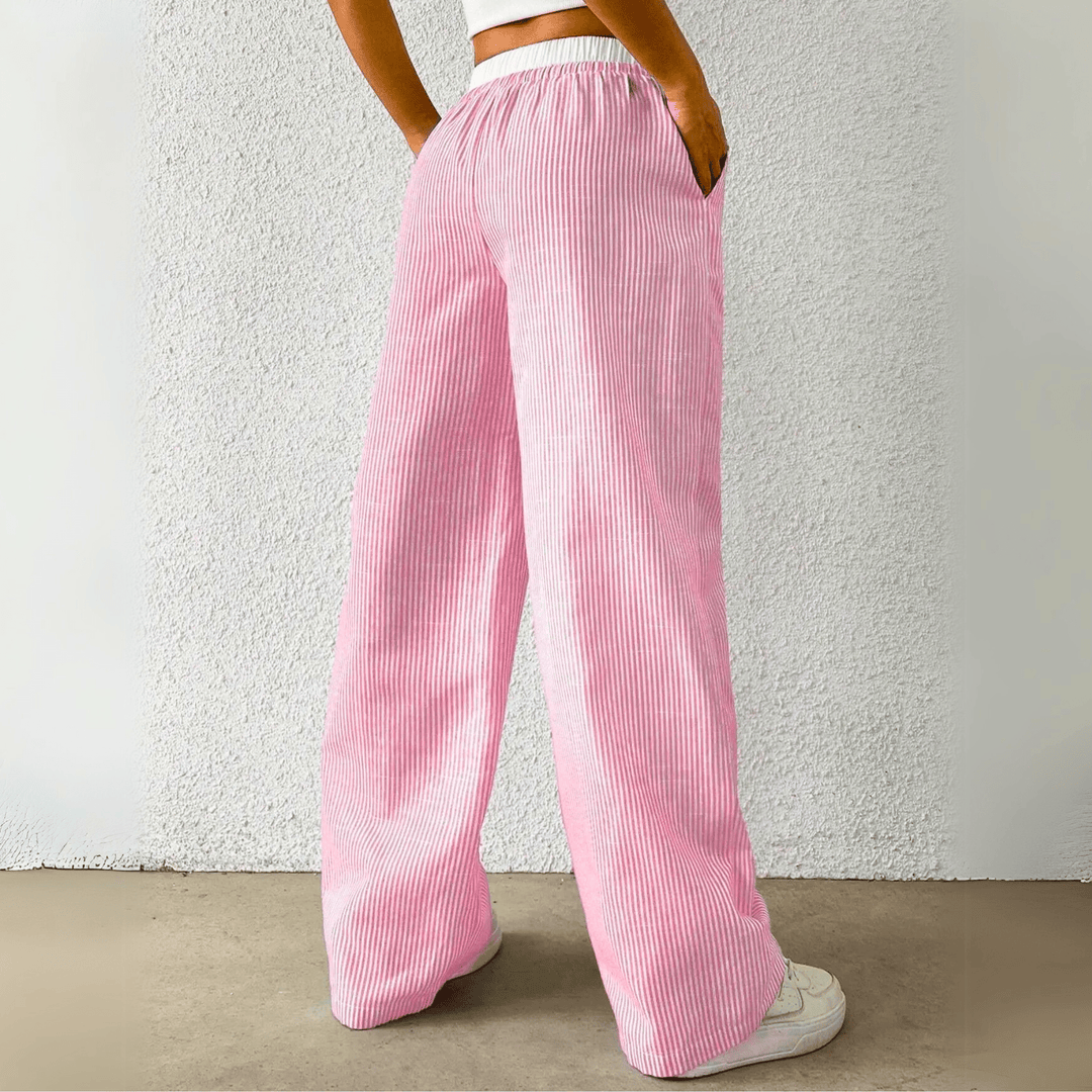 Nortvale - Coastal Striped Wide - Leg Pants - 000000000