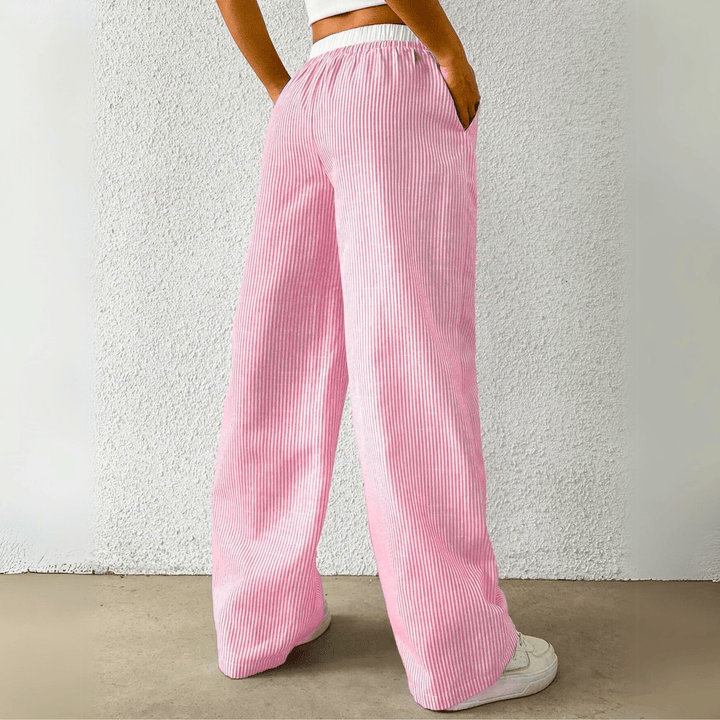 Nortvale - Coastal Striped Wide - Leg Pants - 000000000