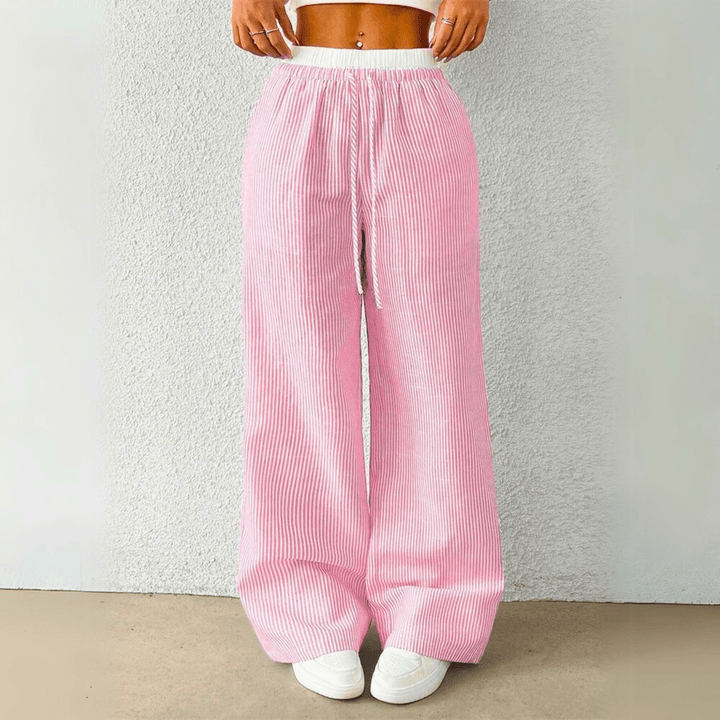 Nortvale - Coastal Striped Wide - Leg Pants - 000000000