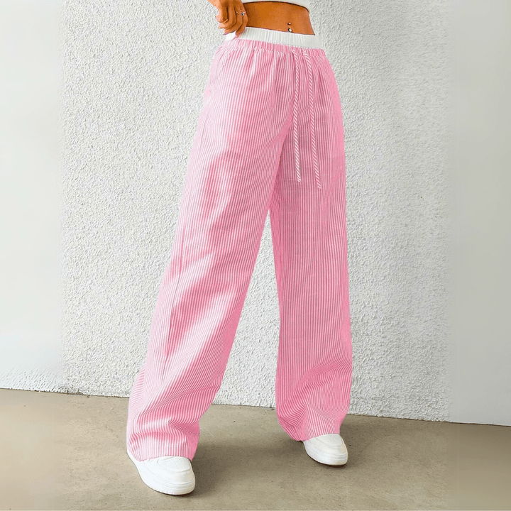 Nortvale - Coastal Striped Wide - Leg Pants - 000000000