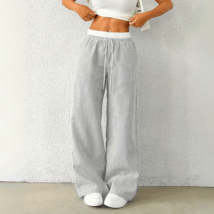 Nortvale - Coastal Striped Wide - Leg Pants - 000000000
