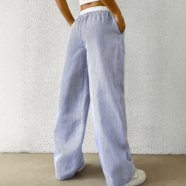Nortvale - Coastal Striped Wide - Leg Pants - 000000000