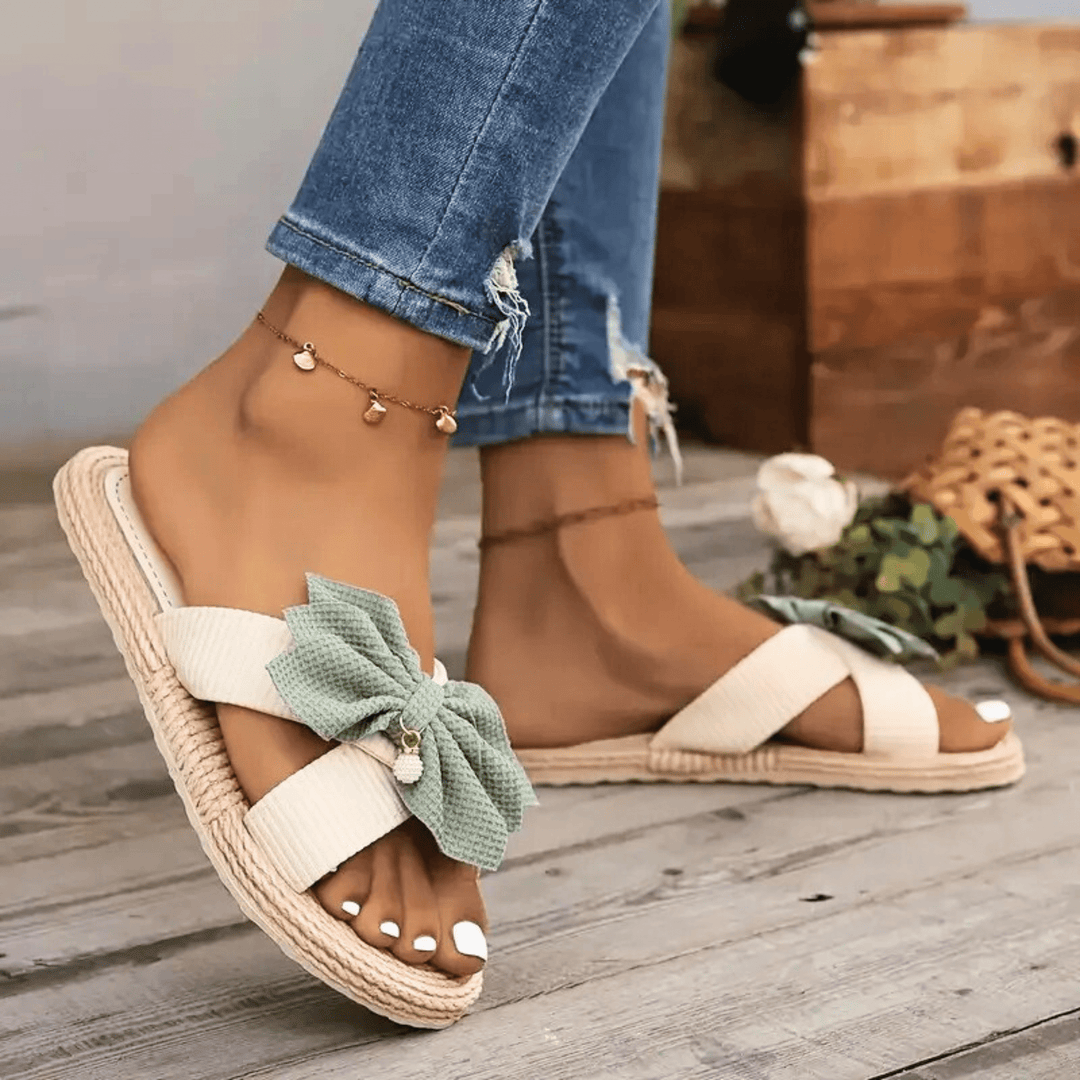 Nortvale - Coral Bow Summer Sandals - 14:175#Green;200000124:200000333;200007763:201441035