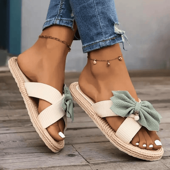Nortvale - Coral Bow Summer Sandals - 14:175#Green;200000124:200000333;200007763:201441035
