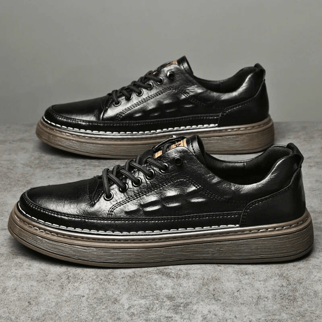 Nortvale - Crocodile Genuine Leather Sneakers - 14:193#Black;200000124:100010482
