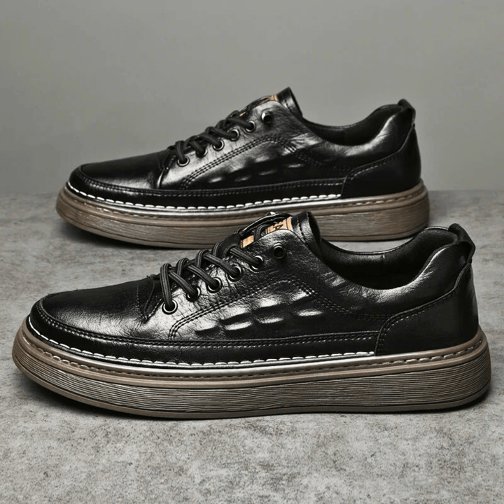 Nortvale - Crocodile Genuine Leather Sneakers - 14:193#Black;200000124:100010482