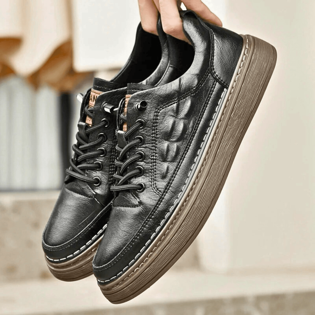 Nortvale - Crocodile Genuine Leather Sneakers - 14:193#Black;200000124:100010482