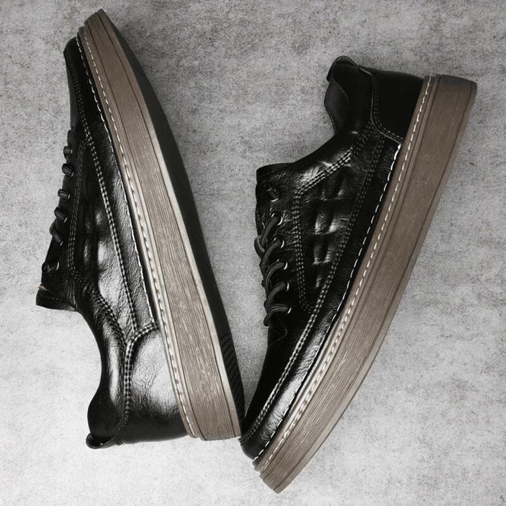 Nortvale - Crocodile Genuine Leather Sneakers - 14:193#Black;200000124:100010482