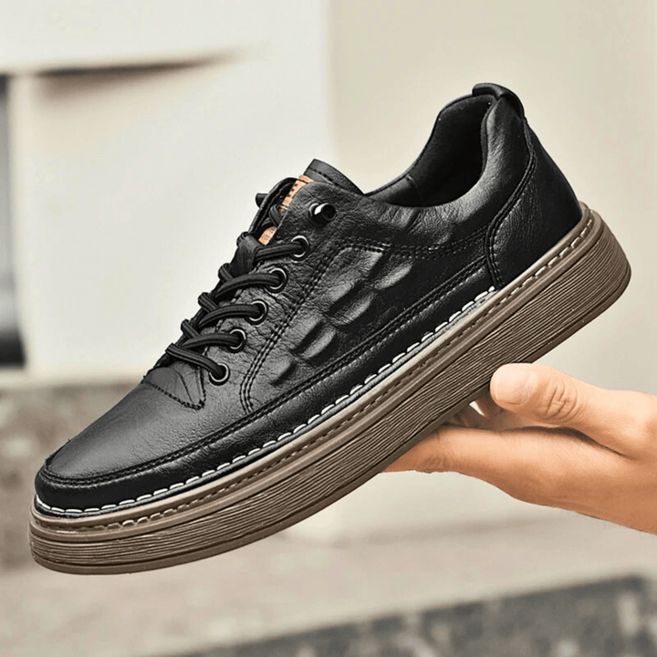 Nortvale - Crocodile Genuine Leather Sneakers - 14:193#Black;200000124:100010482