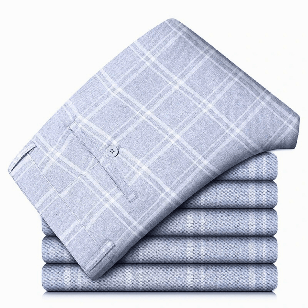 Nortvale - Executive Plaid Straight - Leg Pants - 14:200001951#Light Brown;5:3115