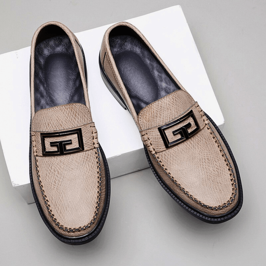 Nortvale - Formal Genuine Leather Loafers - 14:365458#Camel;200000124:200000898