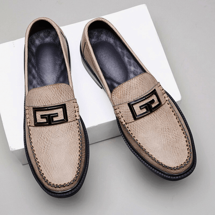 Nortvale - Formal Genuine Leather Loafers - 14:365458#Camel;200000124:200000898