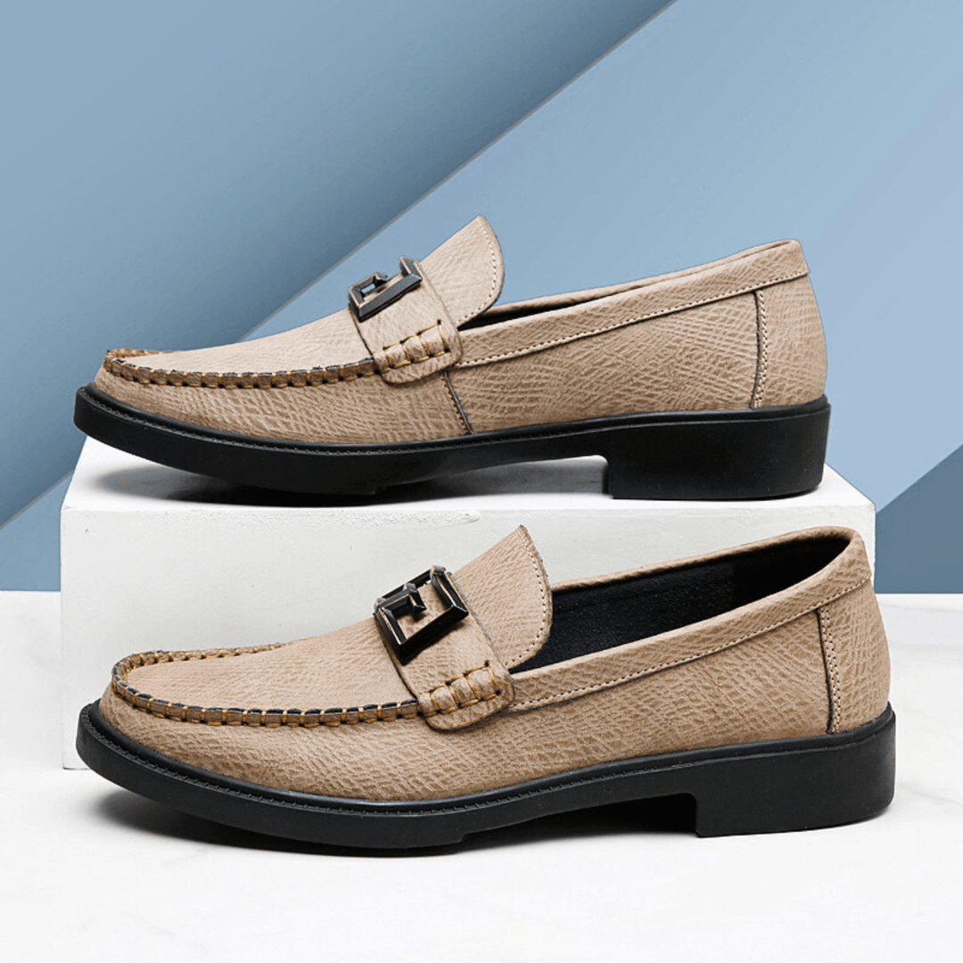 Nortvale - Formal Genuine Leather Loafers - 14:365458#Camel;200000124:200000898