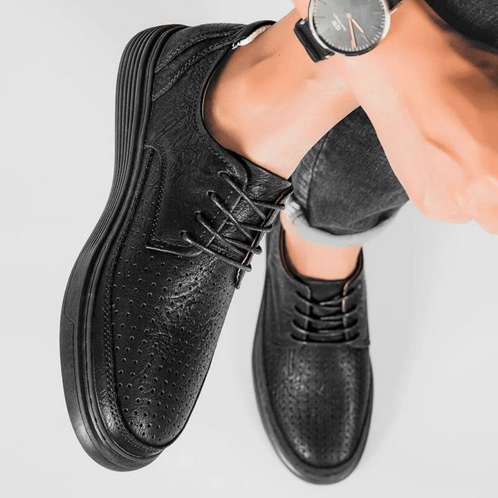 Nortvale - Formal Genuine Leather Shoes - 14:1254#Black - Hollow;200000124:200000334