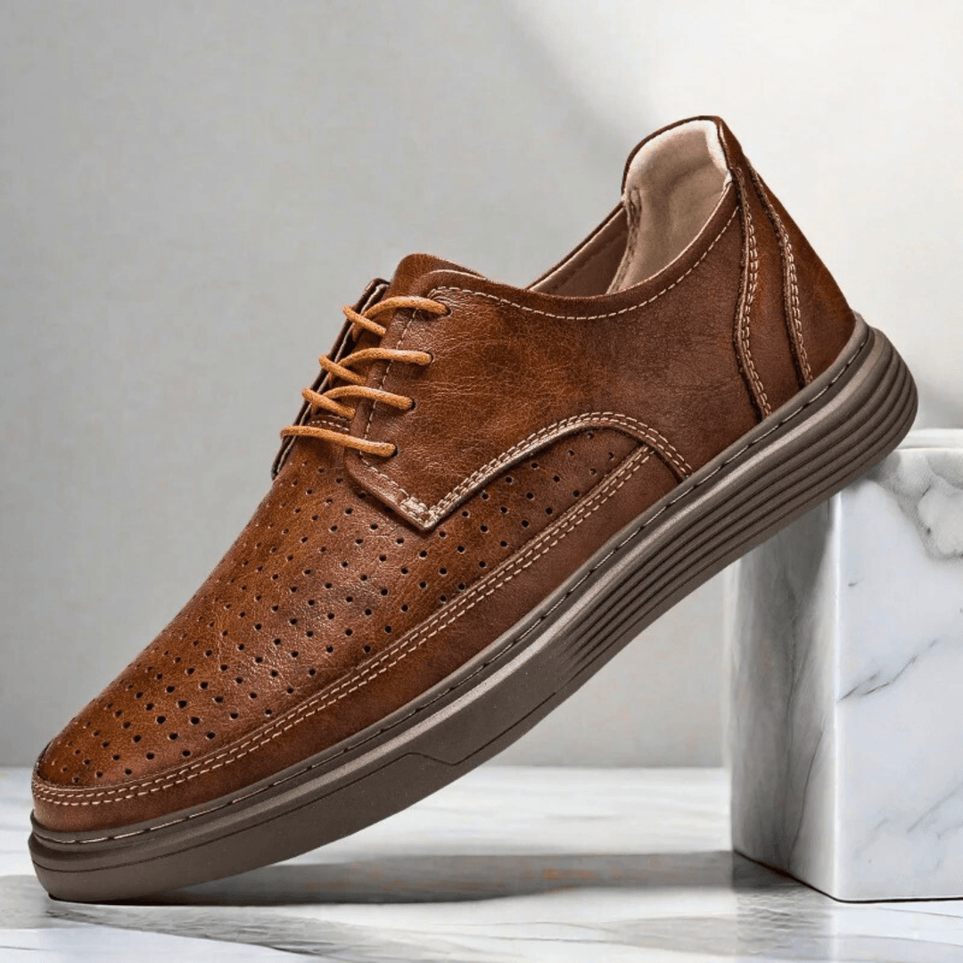 Nortvale - Formal Genuine Leather Shoes - 14:175#Brown - Hollow;200000124:200000334