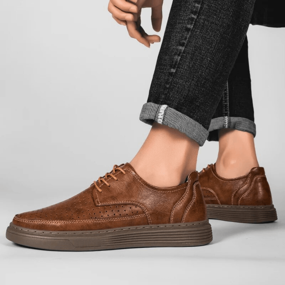 Nortvale - Formal Genuine Leather Shoes - 14:175#Brown - Hollow;200000124:200000334
